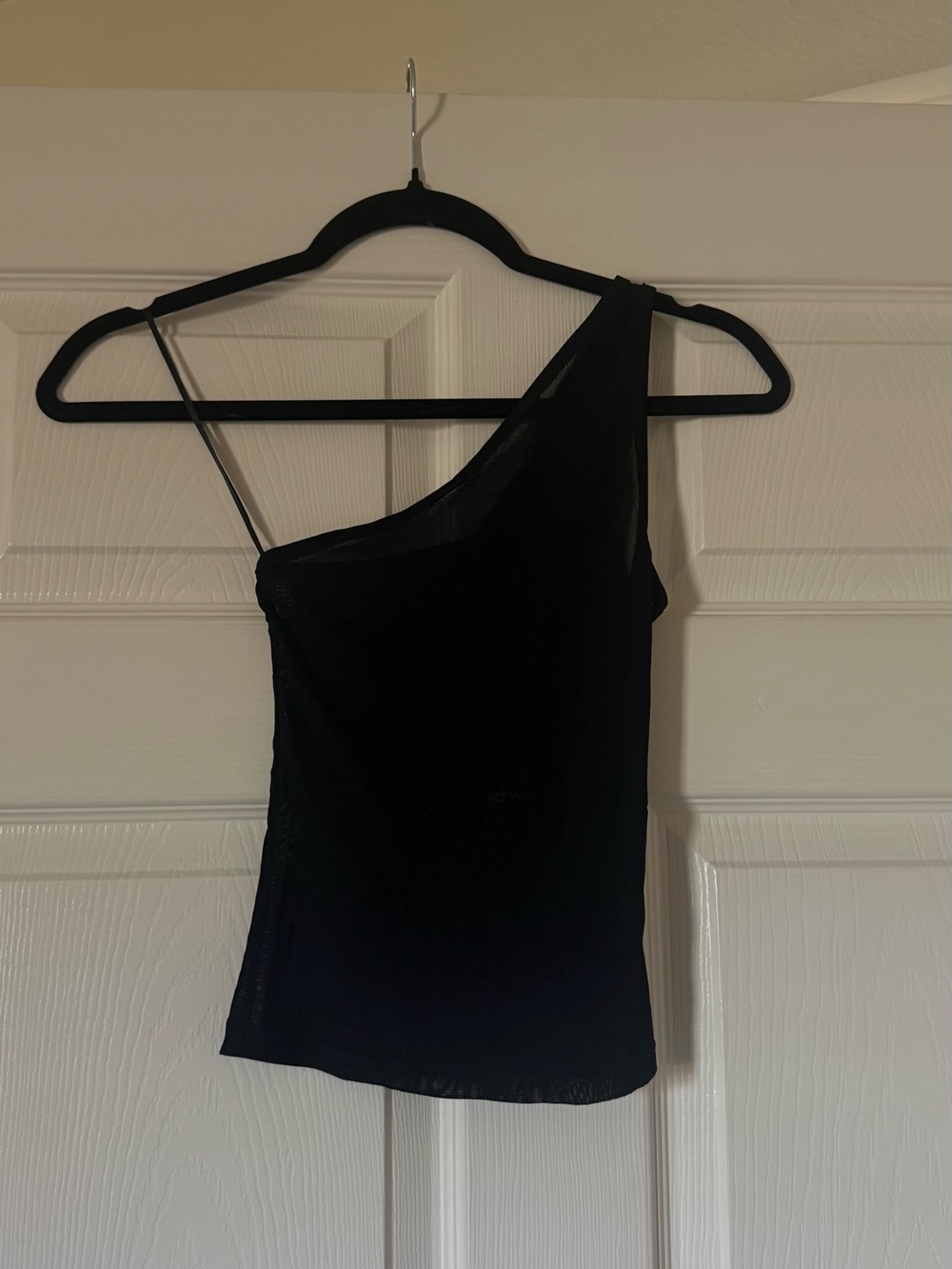 Khy NWT Mesh Black One-Shoulder Top
